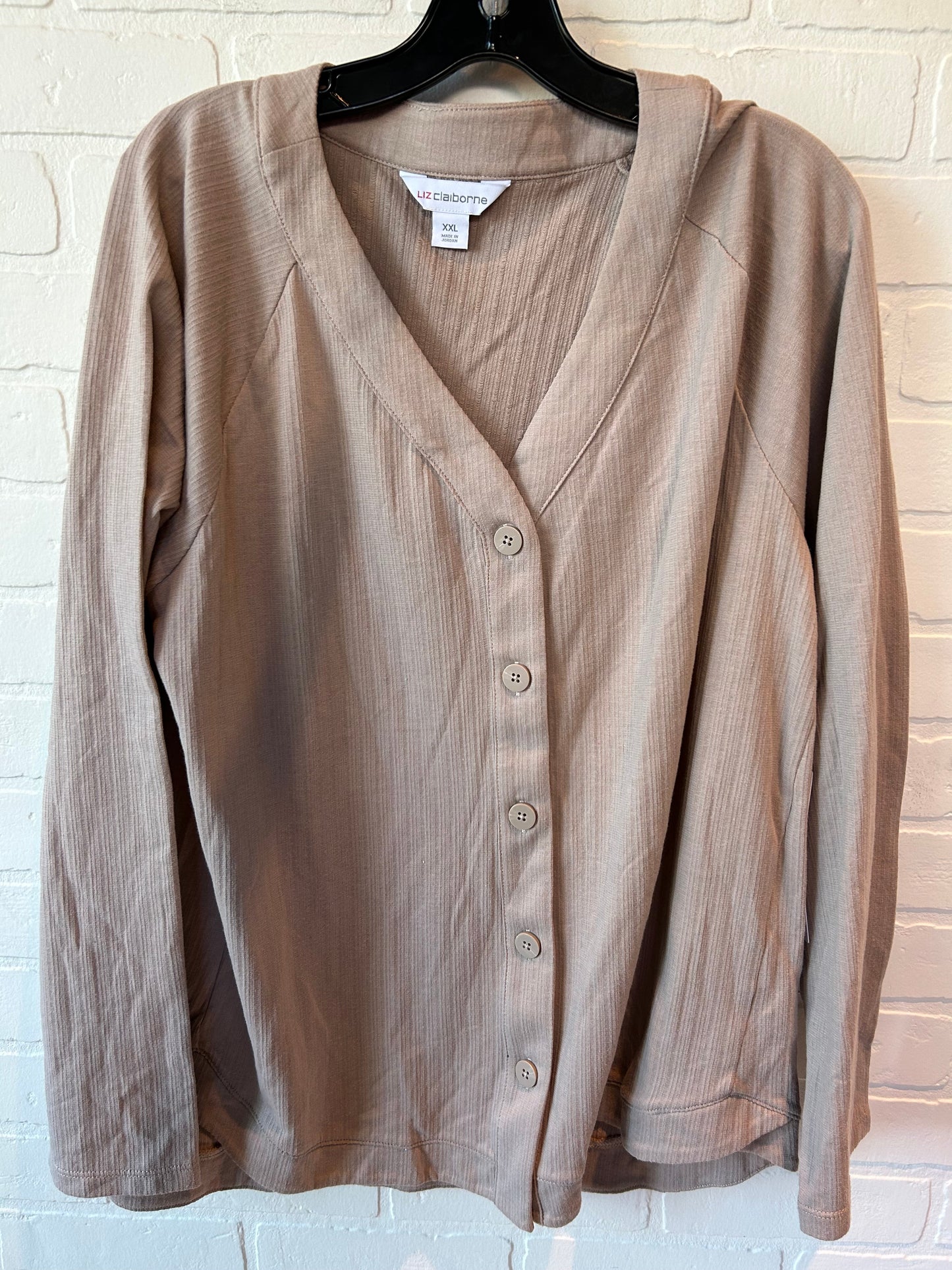 Tan Cardigan Liz Claiborne, Size Xxl