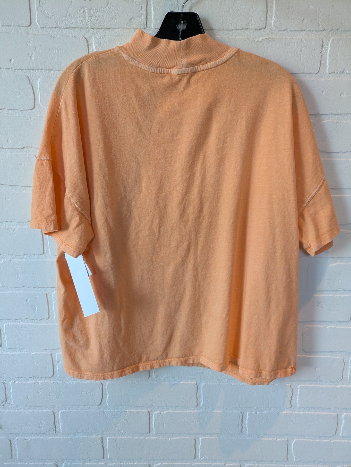 Orange Top Short Sleeve Basic Free People, Size M