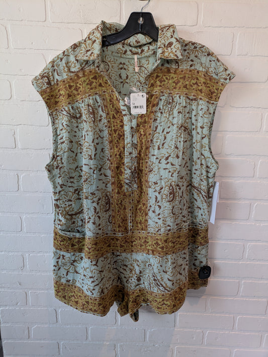 Brown & Green Romper Free People, Size M