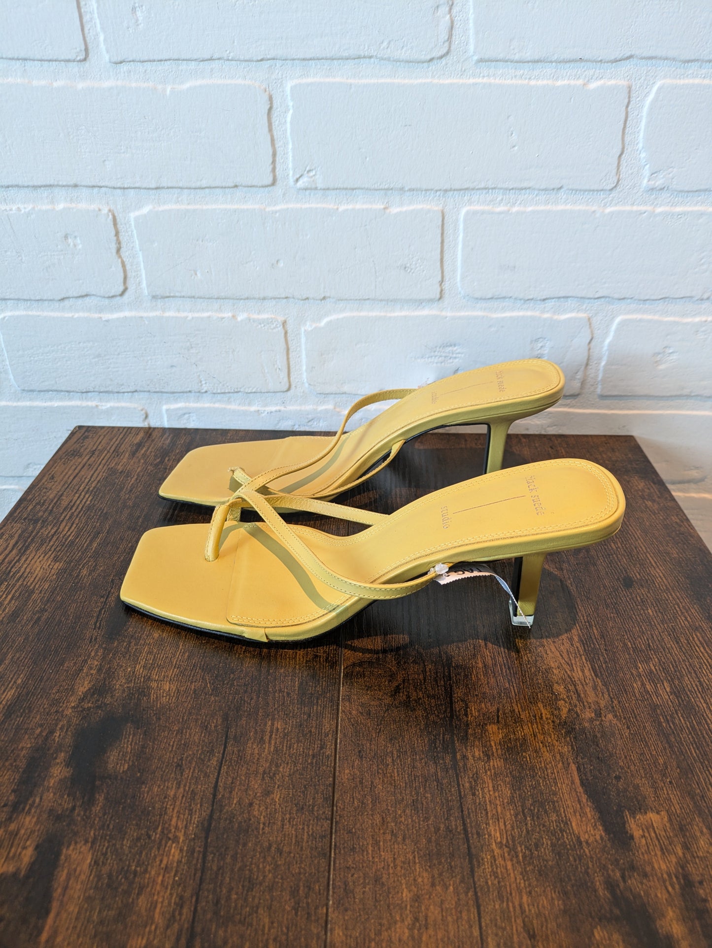 Yellow Sandals Heels Stiletto Cma, Size 8