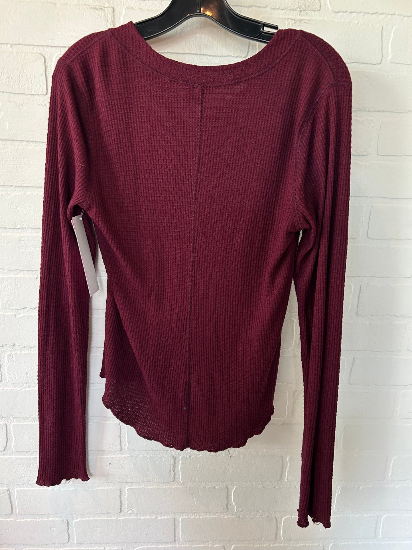 Red Top Long Sleeve Free People, Size Xs