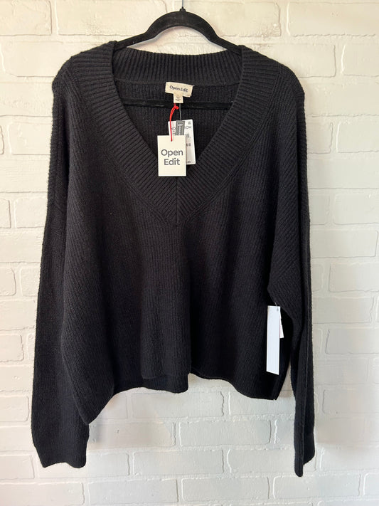 Black Sweater Open Edit, Size 1x