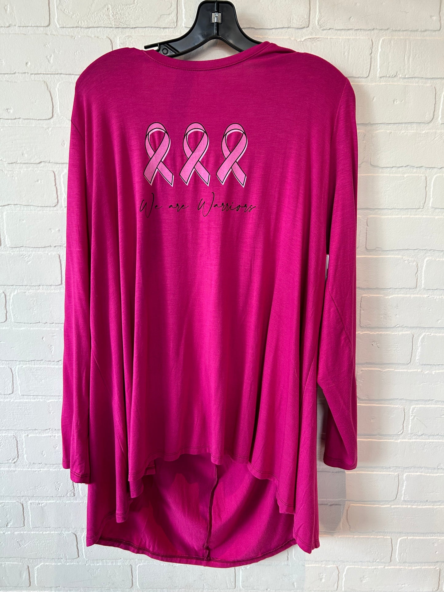 Athletic Top Long Sleeve Crewneck By Livi Active In Pink, Size: 3x