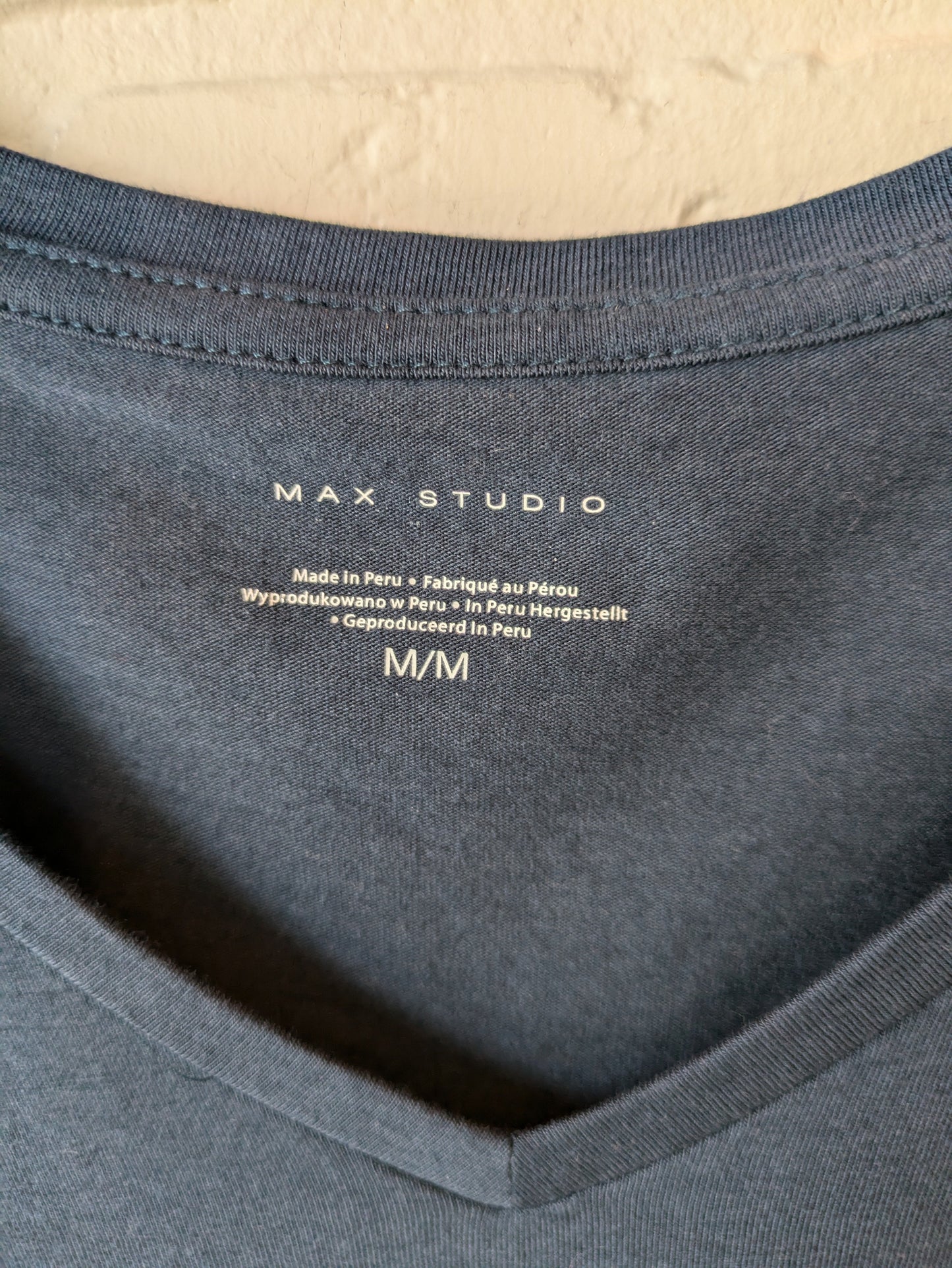 Top Long Sleeve Basic By Max Studio In Blue, Size: M