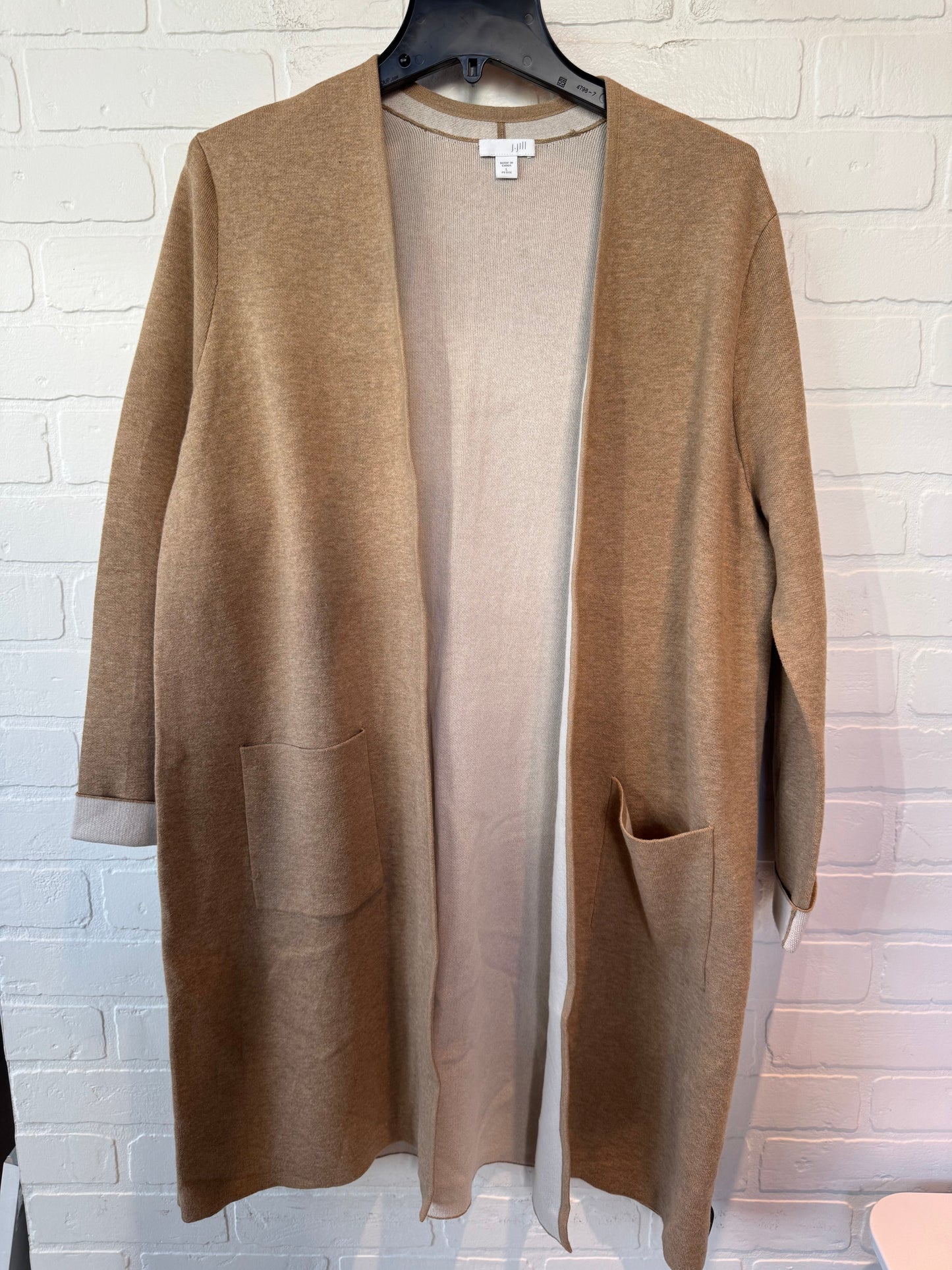 Sweater Cardigan By J. Jill In Tan, Size: Lp