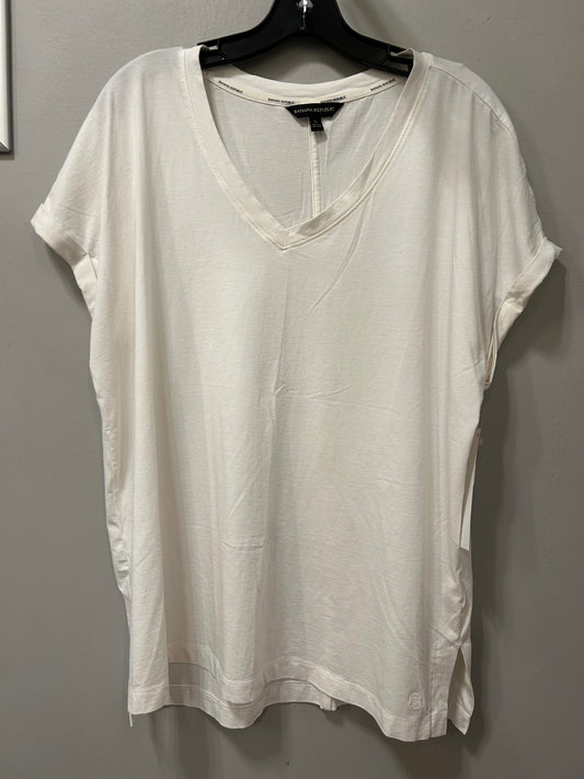 Top Short Sleeve Basic By Banana Republic In Cream, Size: Xl