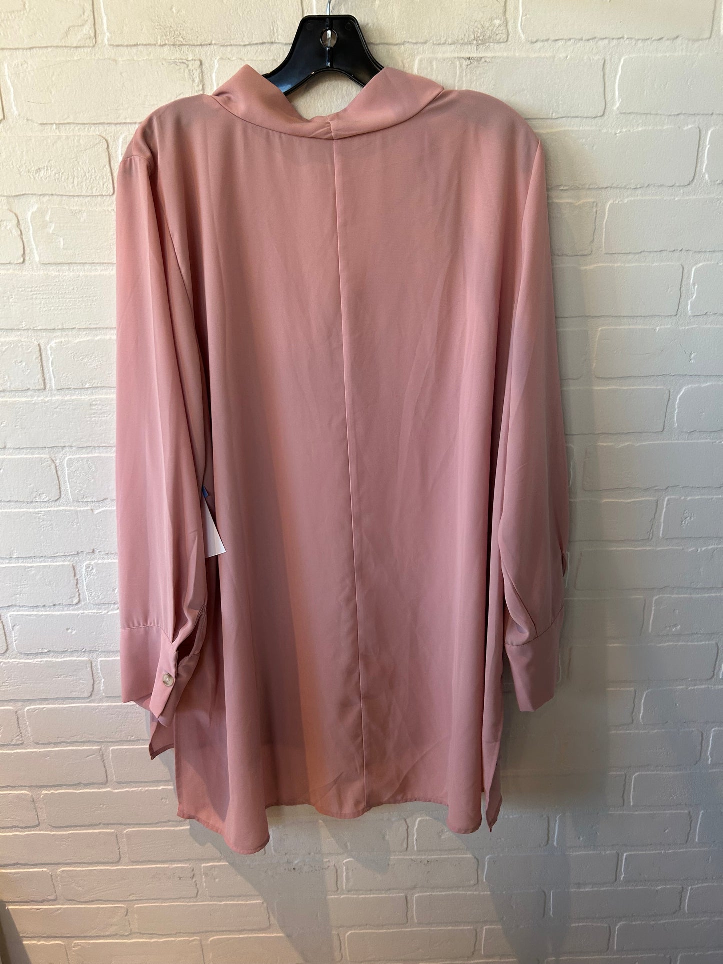 Top Long Sleeve By Eloquii In Pink, Size: 2x