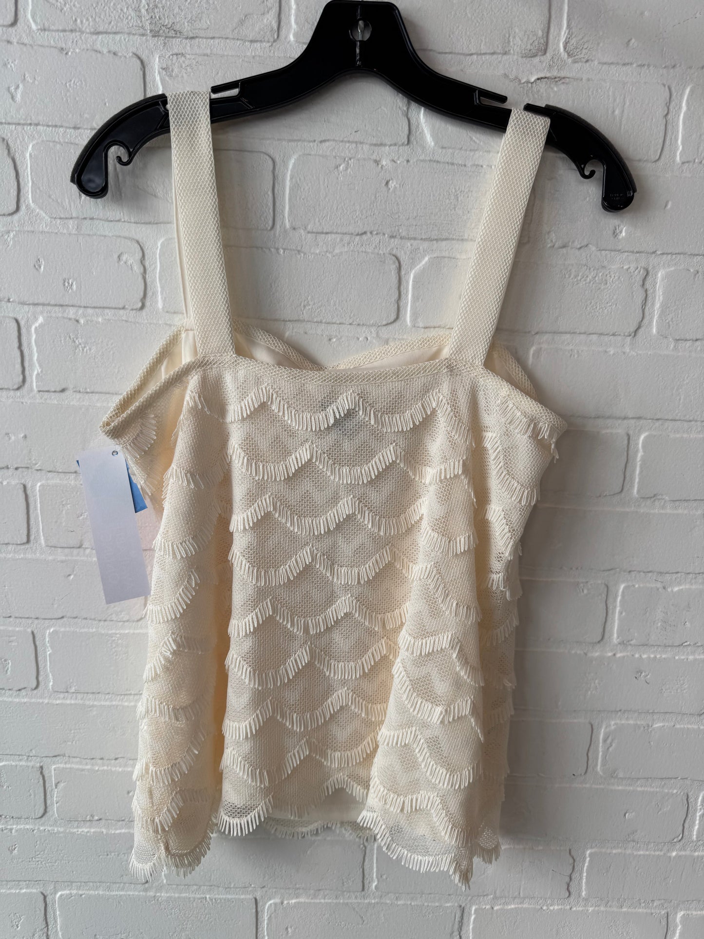 Top Sleeveless By Ann Taylor In Cream, Size: M