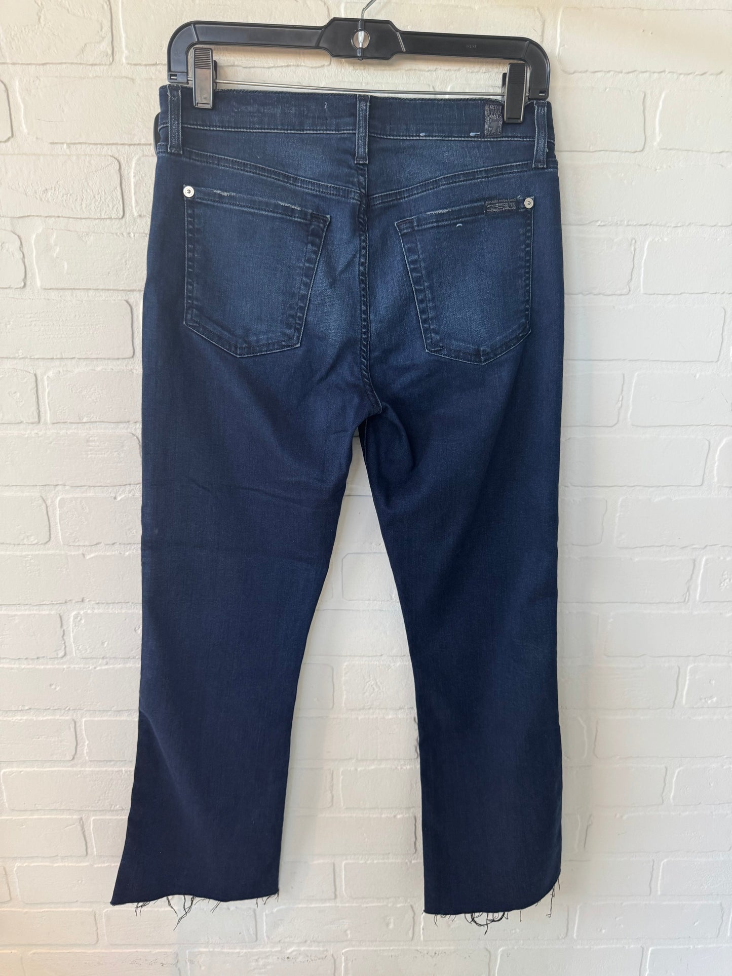 Jeans Boot Cut By 7 For All Mankind In Blue Denim, Size: 6