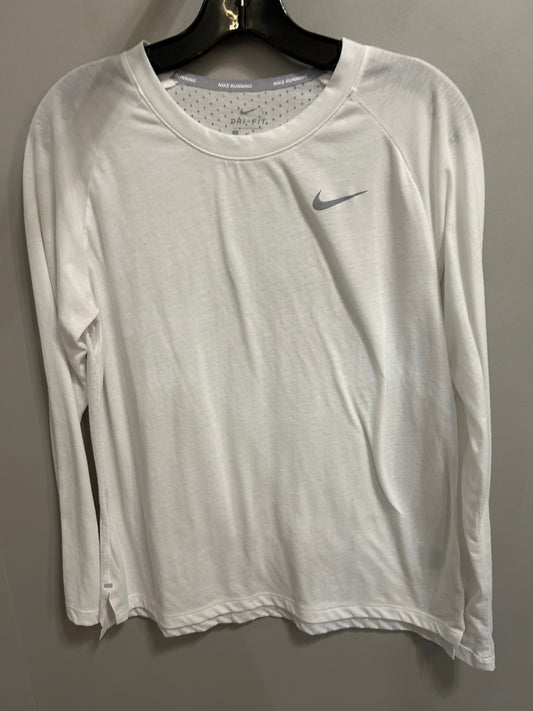 Athletic Top Long Sleeve Crewneck By Nike Apparel In White, Size: L