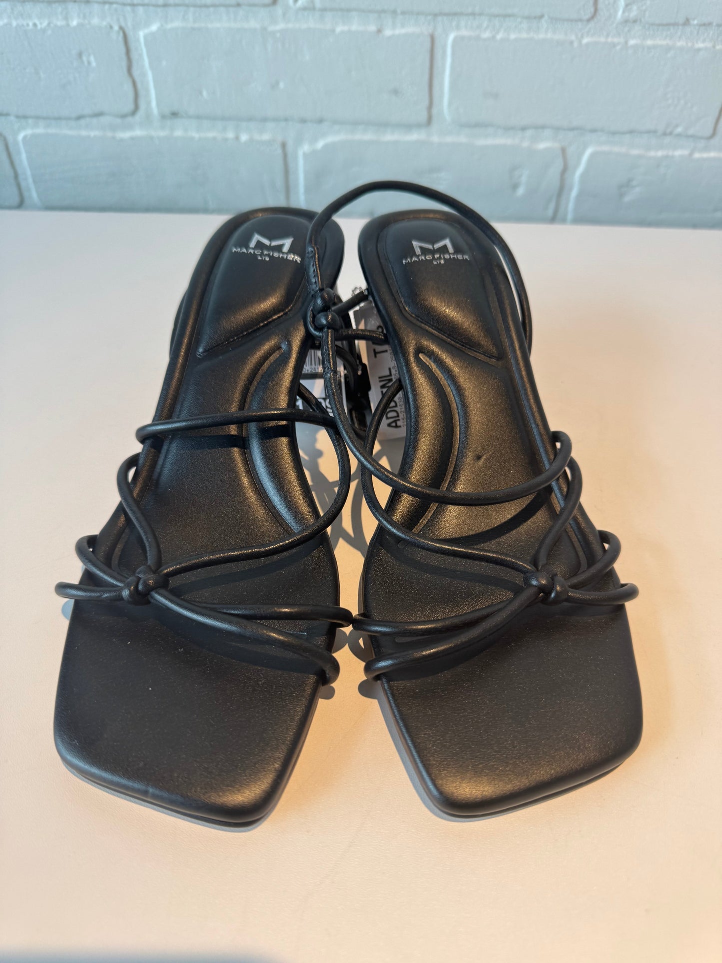 Sandals Heels Block By Marc Fisher In Black, Size: 7.5