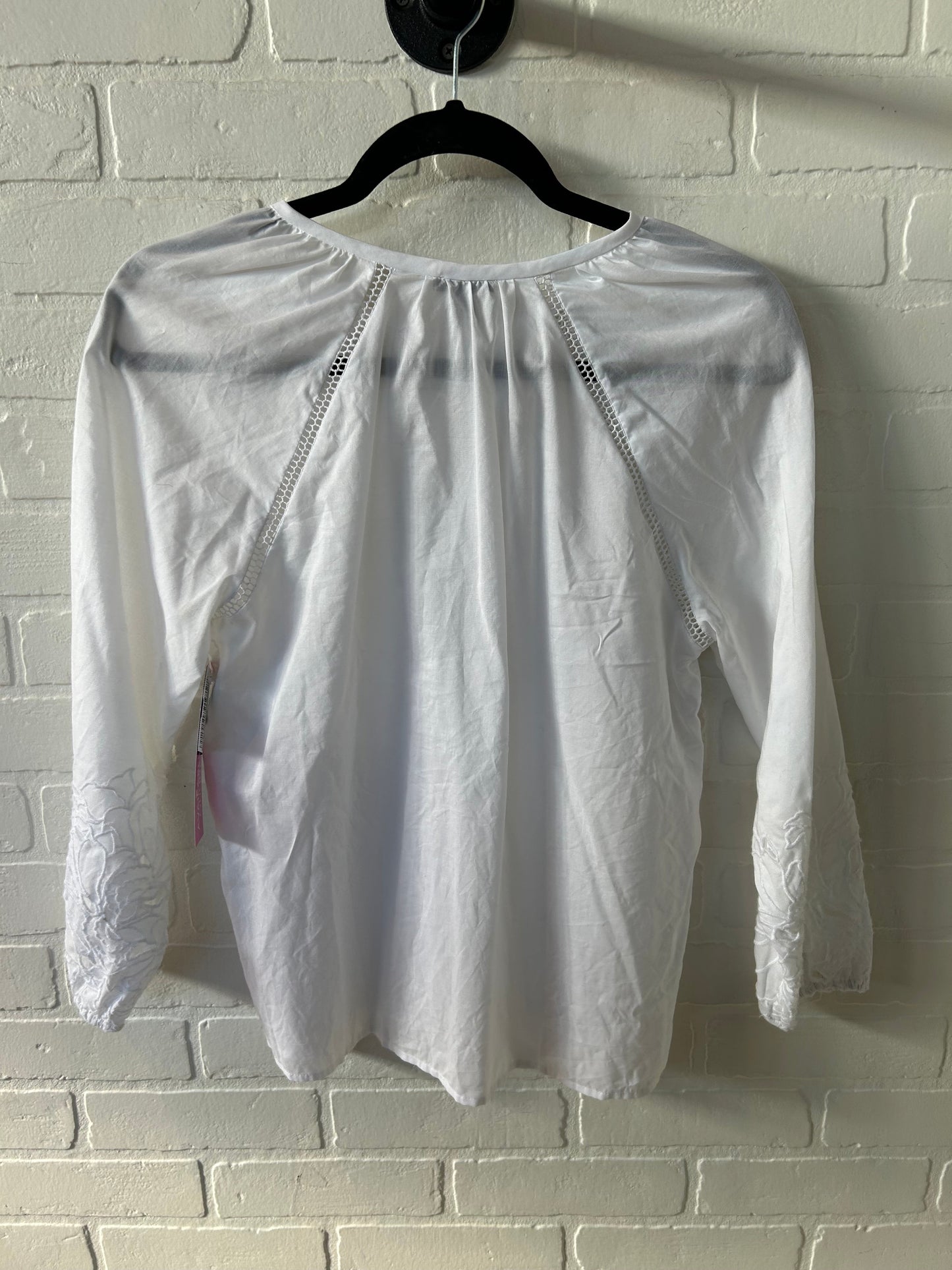 Top 3/4 Sleeve By Ann Taylor In White, Size: Xs