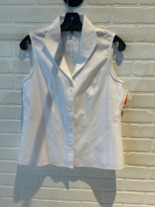 Top Sleeveless By Jones New York In White, Size: S