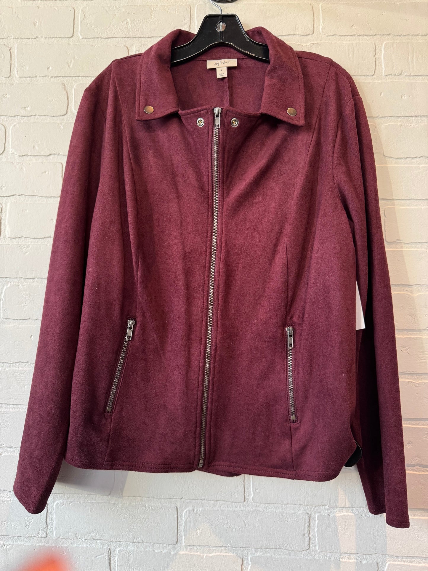 Jacket Other By Style And Company In Red, Size: L