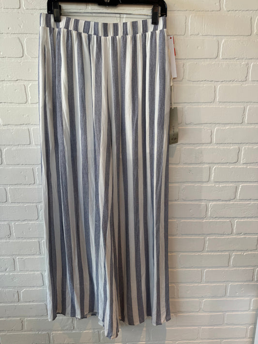 Pants Wide Leg By Love In In Blue & Cream, Size: 8