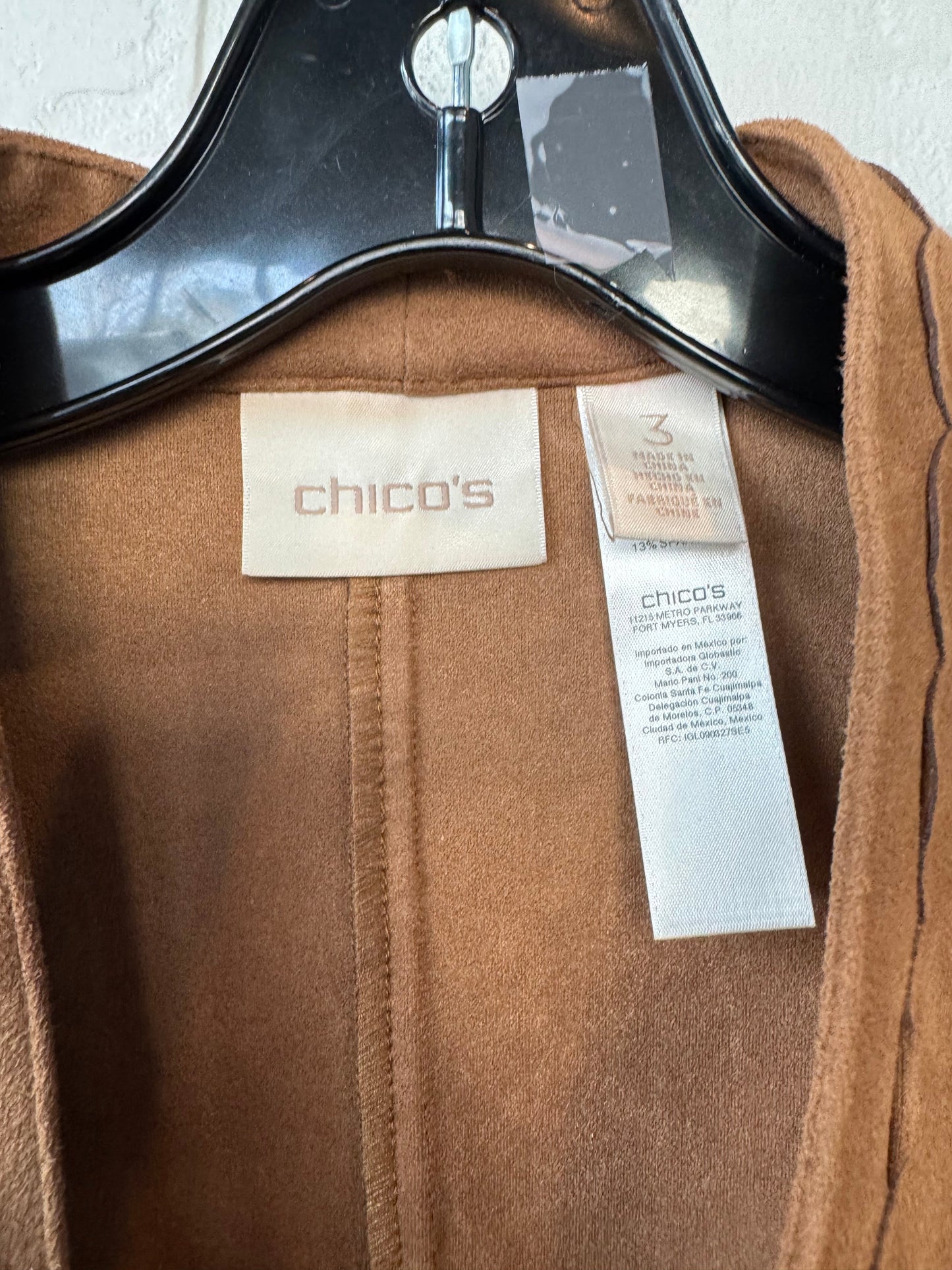 Jacket Other By Chicos In Brown, Size: Xl