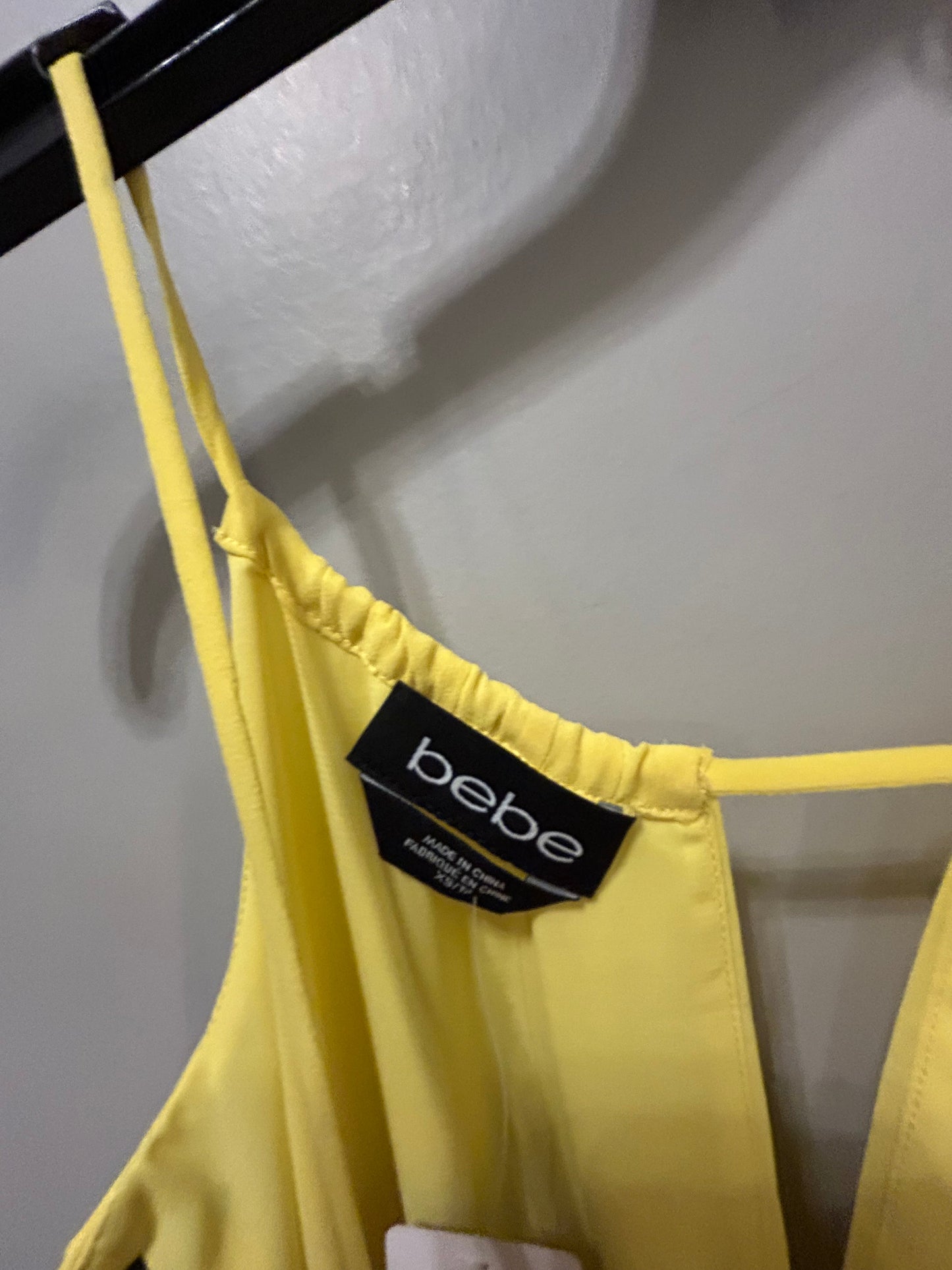 Dress Casual Short By Bebe In Yellow, Size: Xs