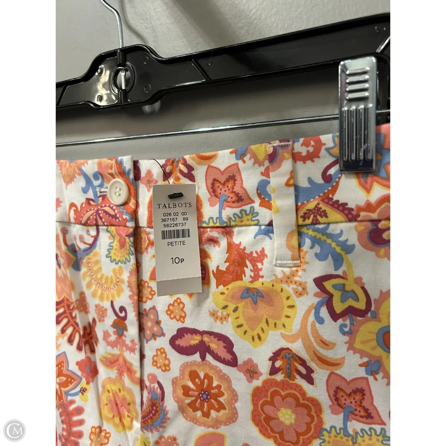 Shorts By Talbots In Orange & White, Size: 10p
