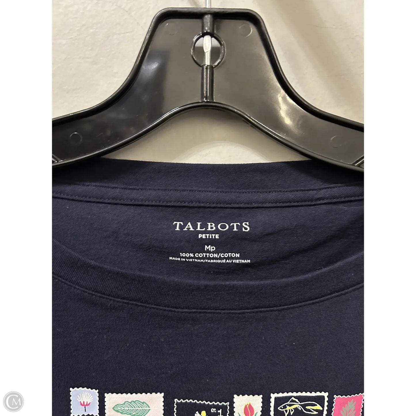 Top 3/4 Sleeve By Talbots In Navy, Size: Mp