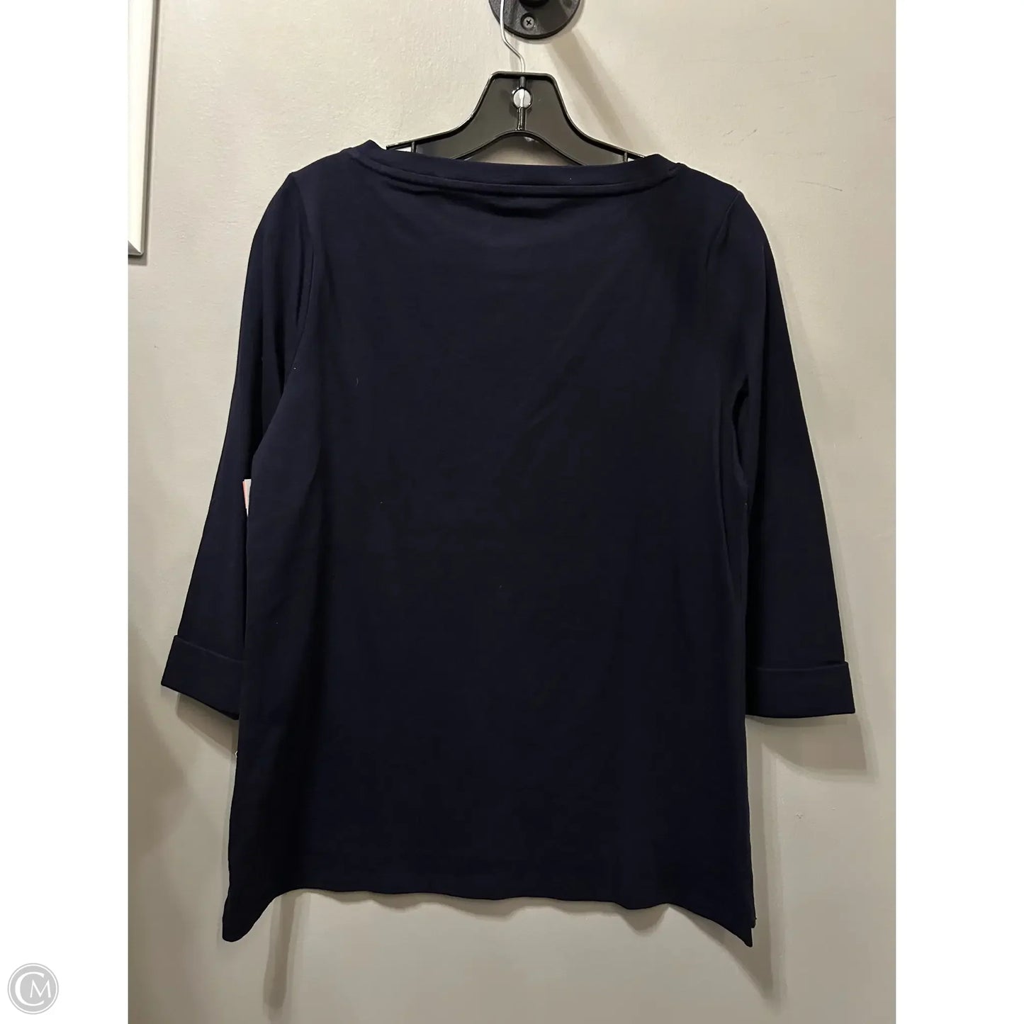 Top 3/4 Sleeve By Talbots In Navy, Size: Mp