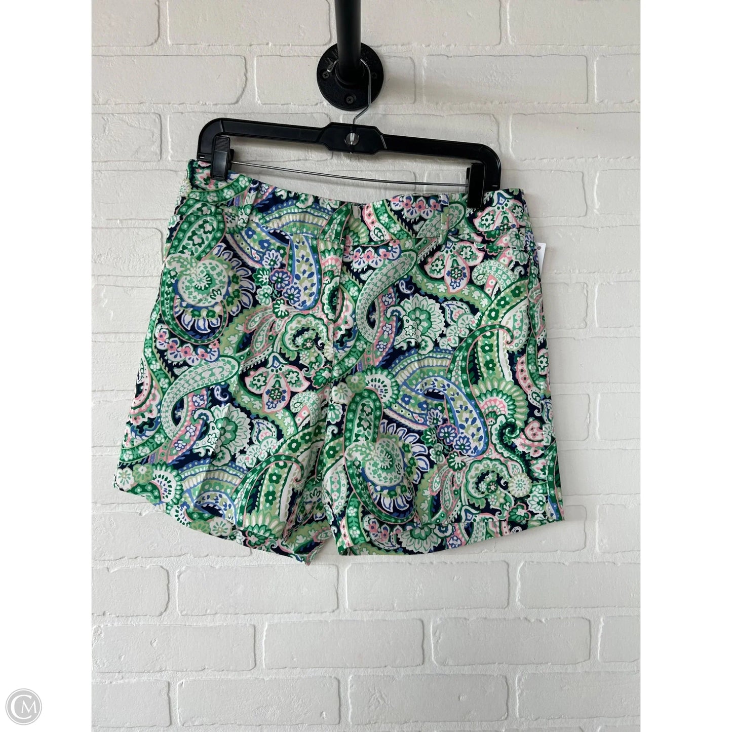 Shorts By Talbots In Green & White, Size: 10p