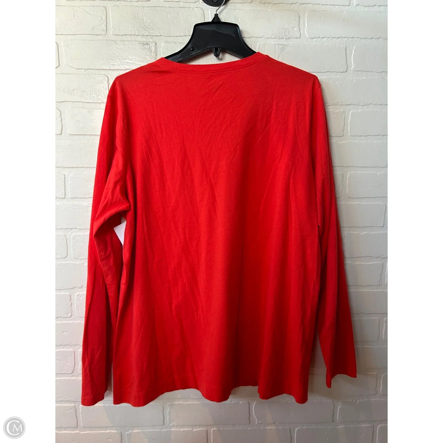 Top Long Sleeve Basic By Eddie Bauer In Orange, Size: Xxl