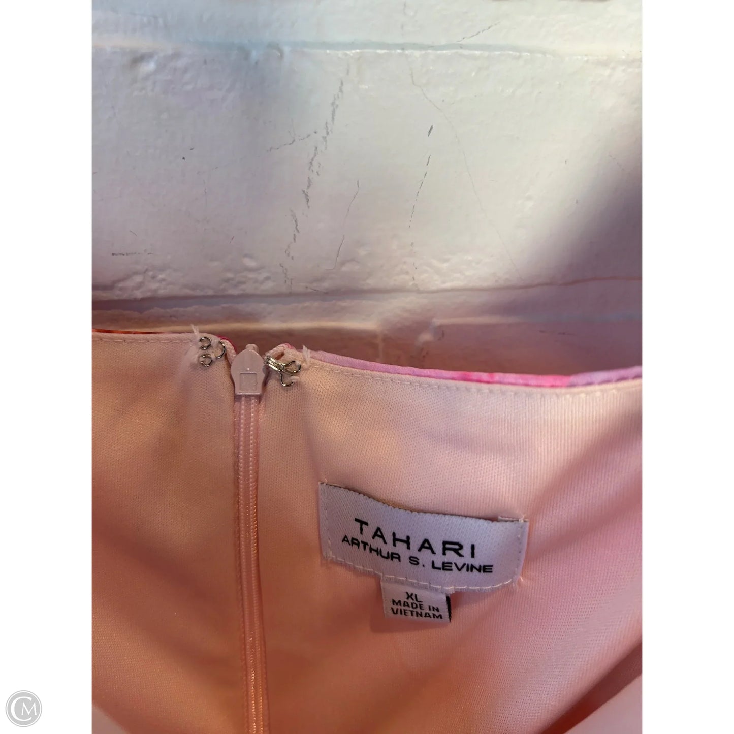 Dress Casual Maxi By Tahari By Arthur Levine In Pink & Purple, Size: Xl