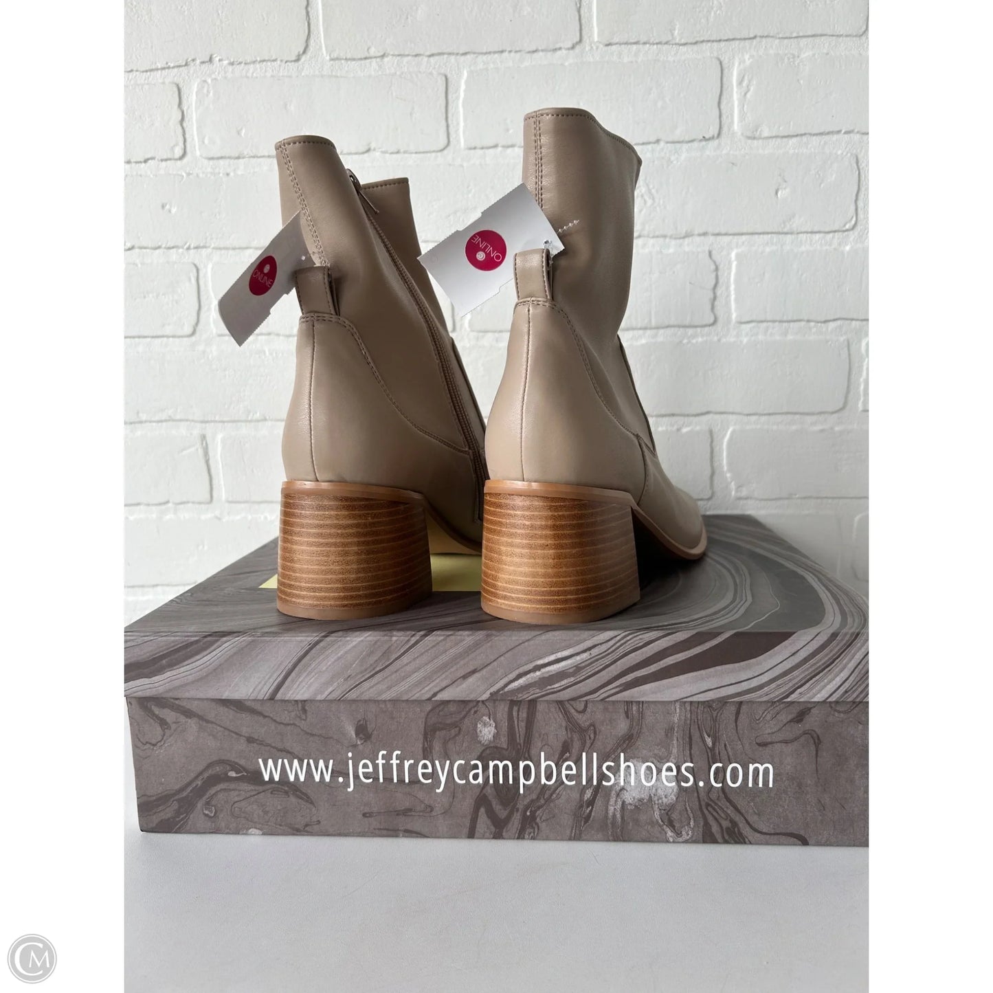 Boots Ankle Heels By Jeffery Campbell In Tan, Size: 9
