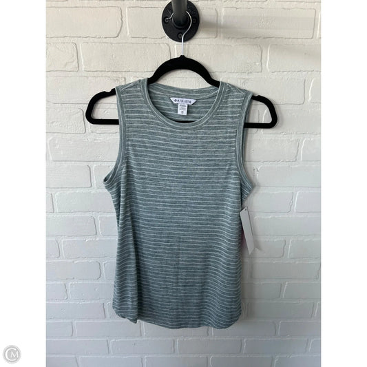Athletic Tank Top By Athleta In Green & White, Size: Xs