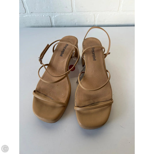 Sandals Heels Block By Jeffery Campbell In Tan, Size: 8
