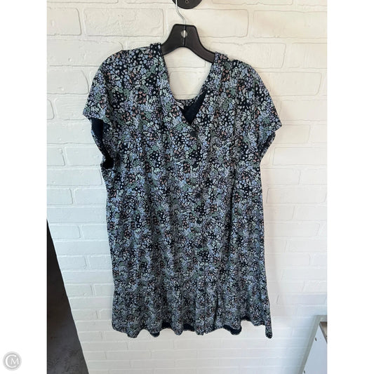 Dress Casual Midi By J. Jill In Blue & Purple, Size: 3x