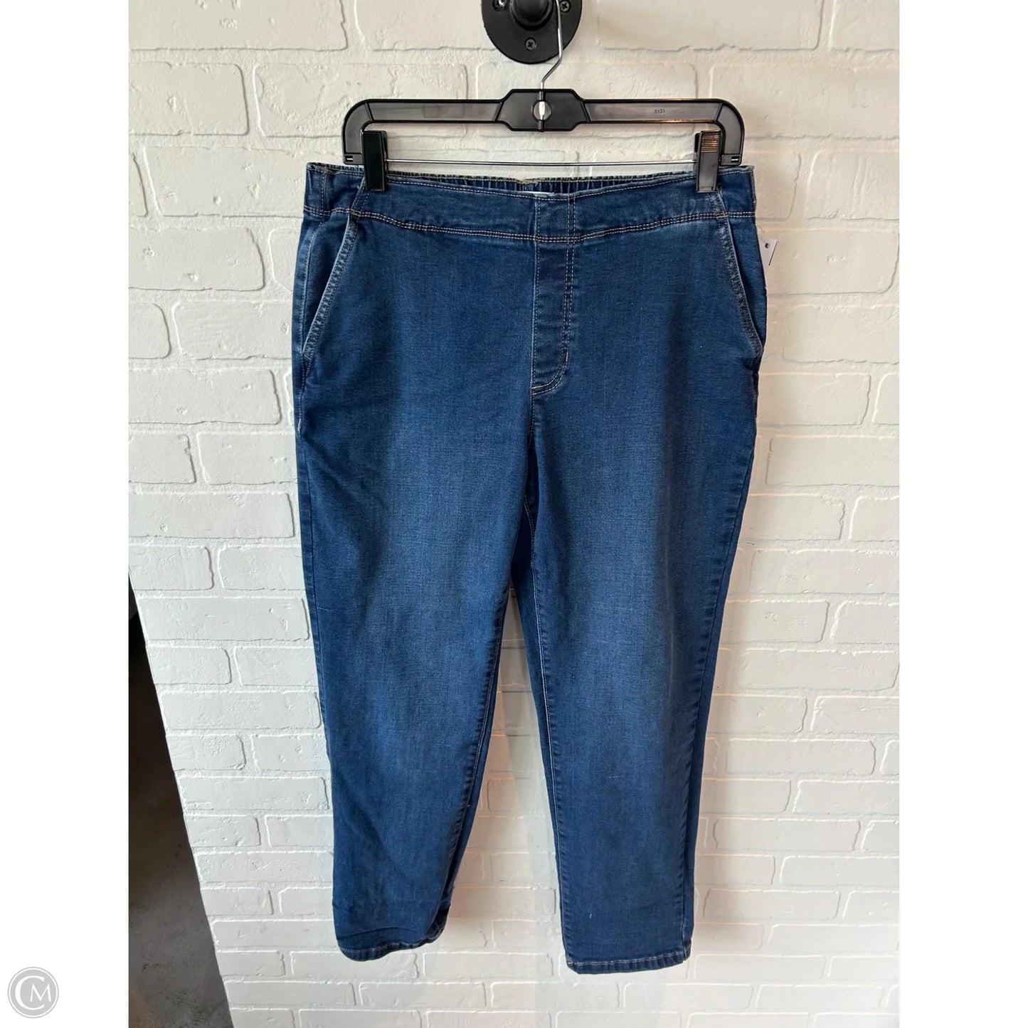 Jeans Straight By Croft And Barrow In Blue Denim, Size: 8