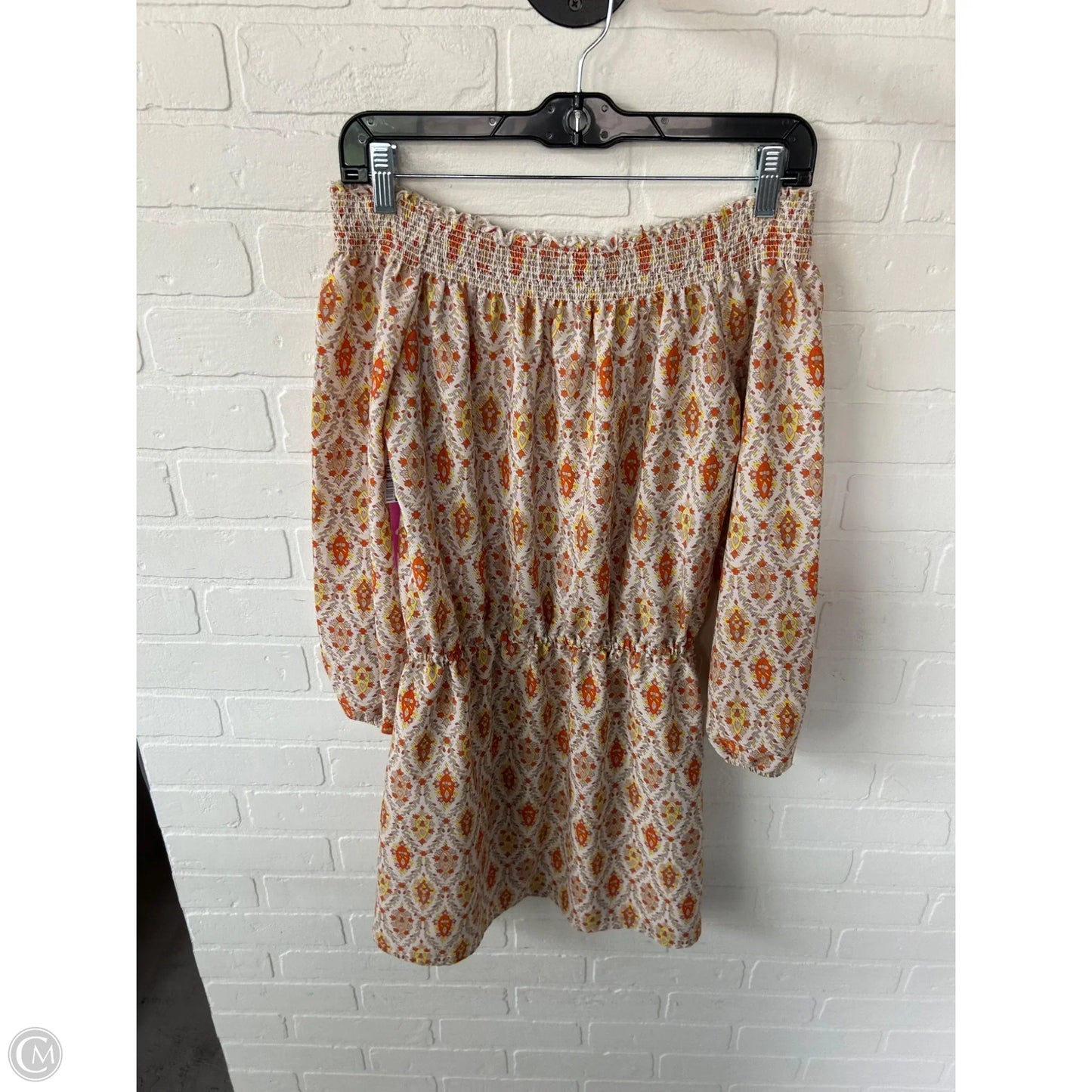 Dress Casual Short By Sanctuary In Cream & Orange, Size: Xs