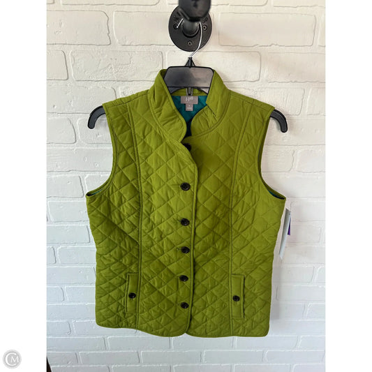 Vest Puffer & Quilted By J. Jill In Green, Size: S