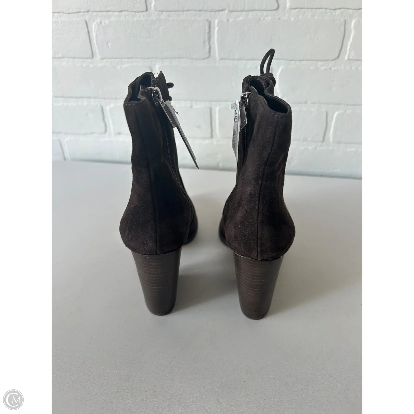 Boots Ankle Heels By Marc Fisher In Brown, Size: 5.5