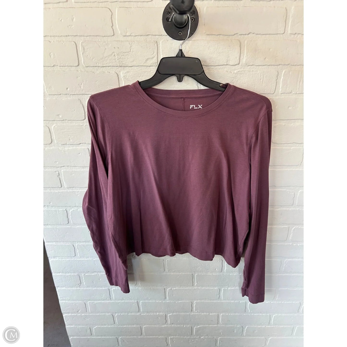 Top Long Sleeve Basic By Flx In Pink, Size: Xl