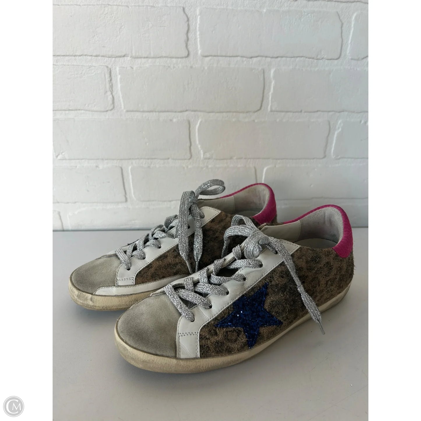 Shoes Luxury Designer By Golden Goose In Animal Print, Size: 7.5