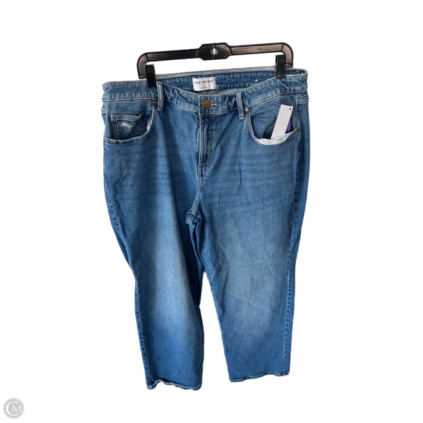 Jeans Straight By Lane Bryant In Black Denim, Size: 18