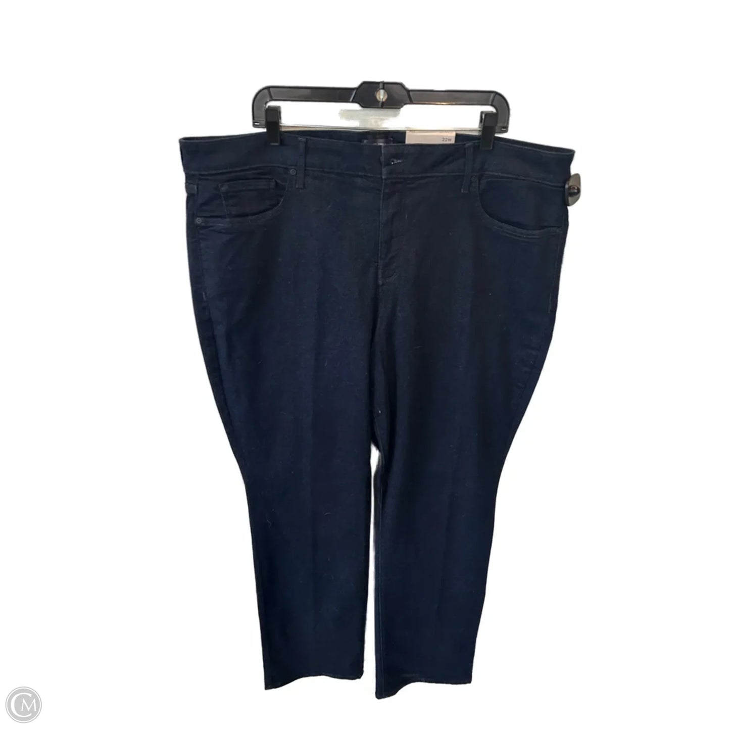 Jeans Straight By Not Your Daughters Jeans In Blue Denim, Size: 22