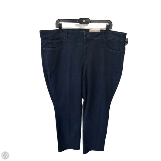 Jeans Straight By Not Your Daughters Jeans In Blue Denim, Size: 22