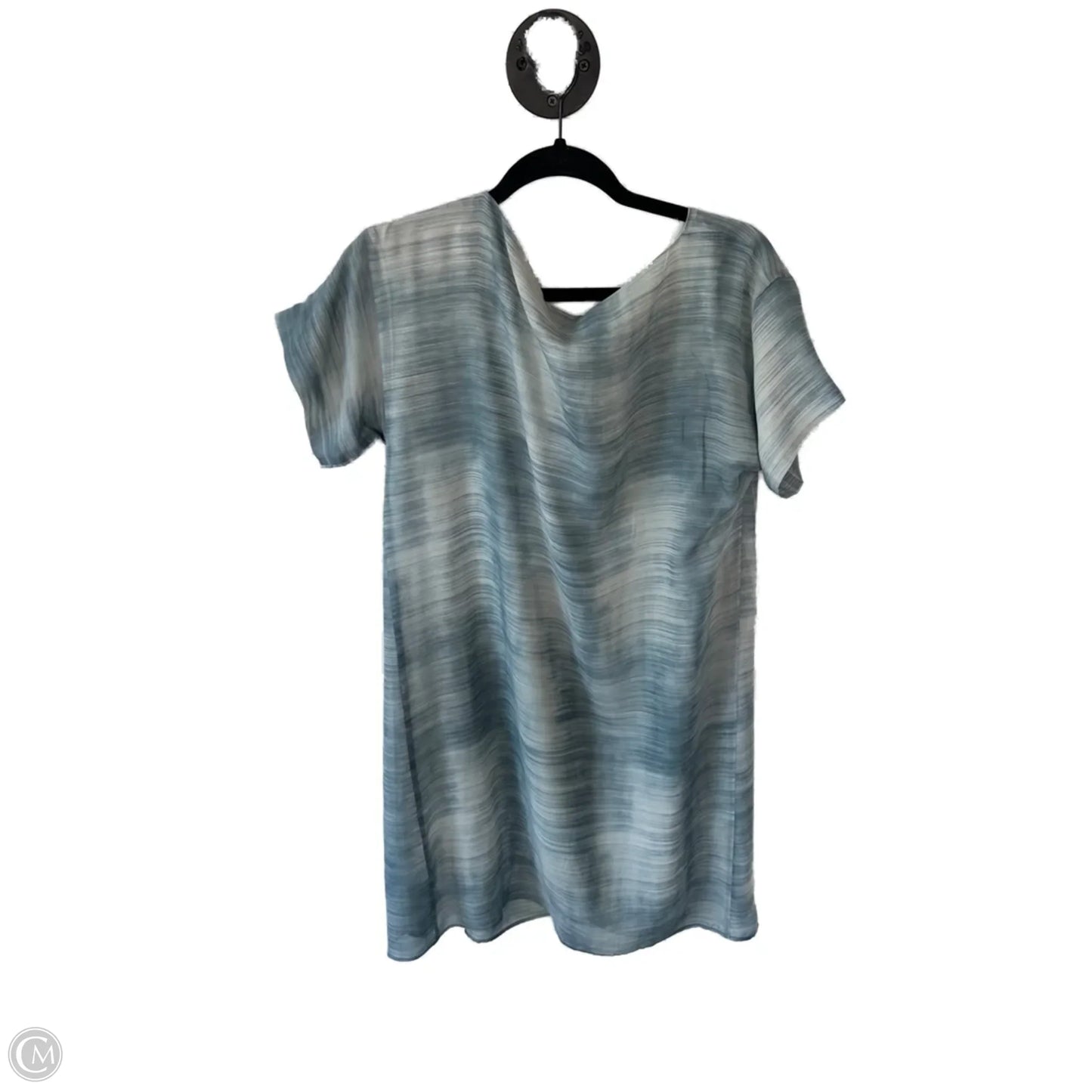 Dress Casual Short By Eileen Fisher In Blue & Cream, Size: S