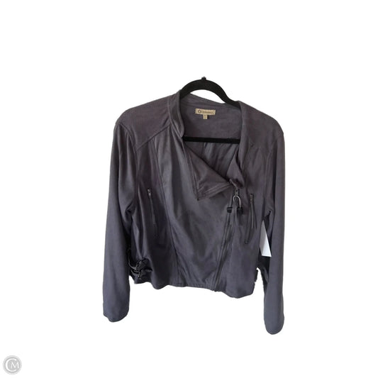 Jacket Moto By Democracy In Grey, Size: Xl