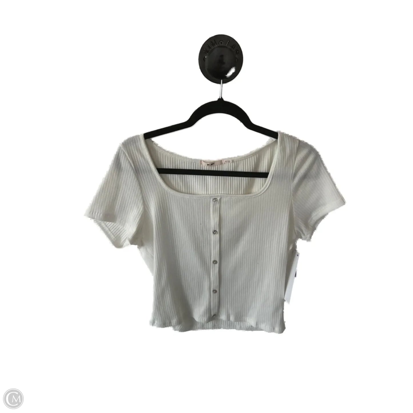 Top Short Sleeve By Miami In White, Size: Xl