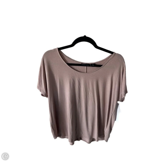 Top Short Sleeve Basic By Adrienne Vittadini In Tan, Size: Xl