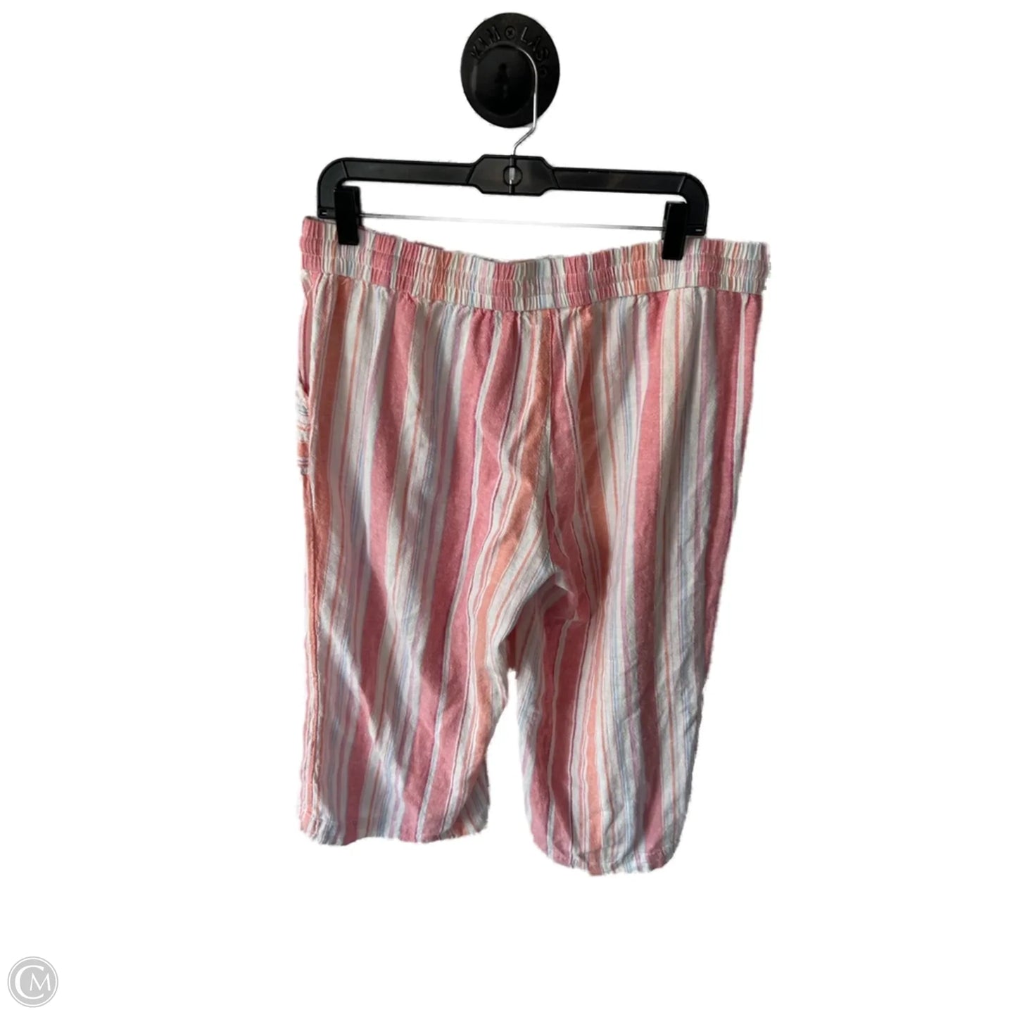 Capris By Style And Company In Pink & White, Size: 14p