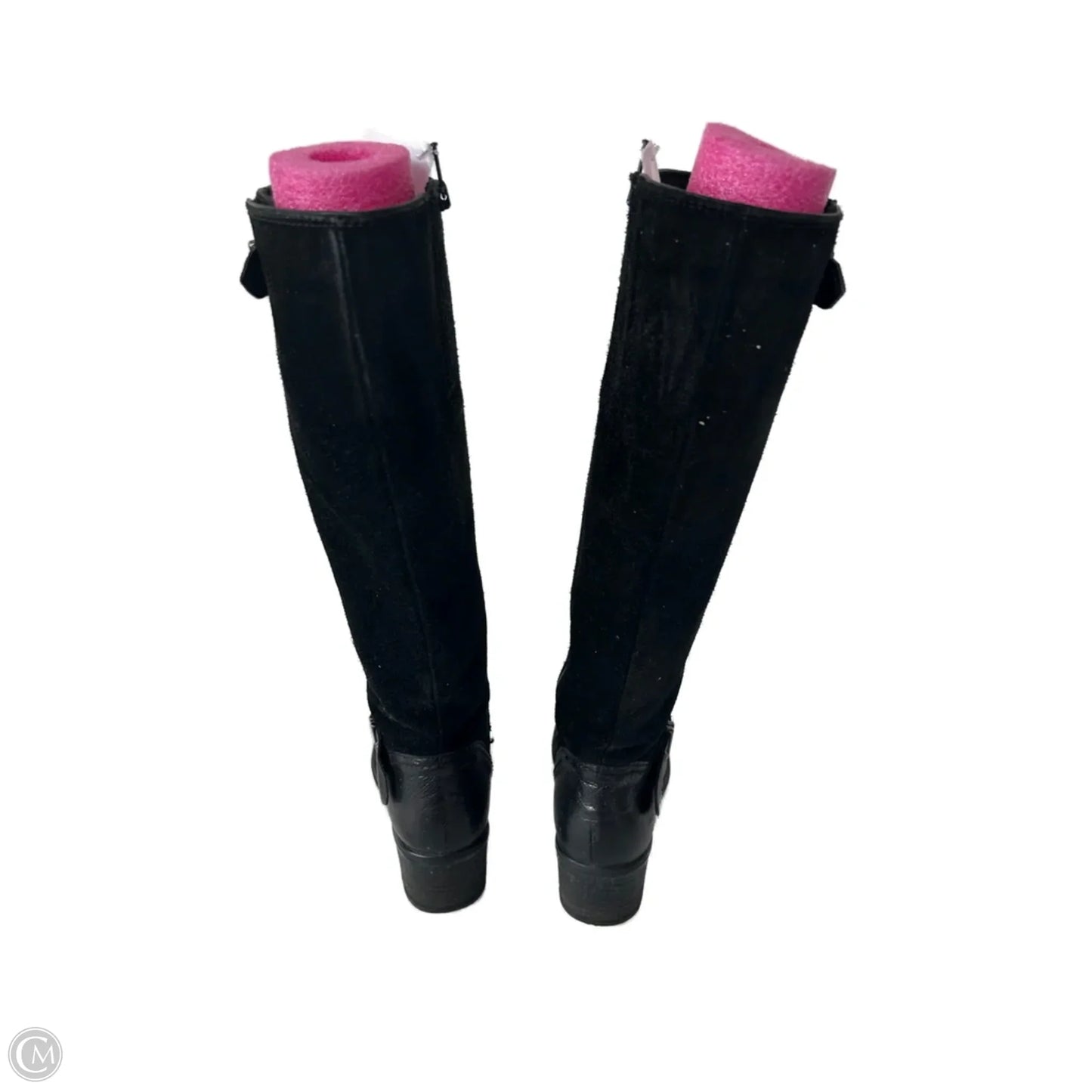 Boots Knee Heels By Clarks In Black, Size: 6