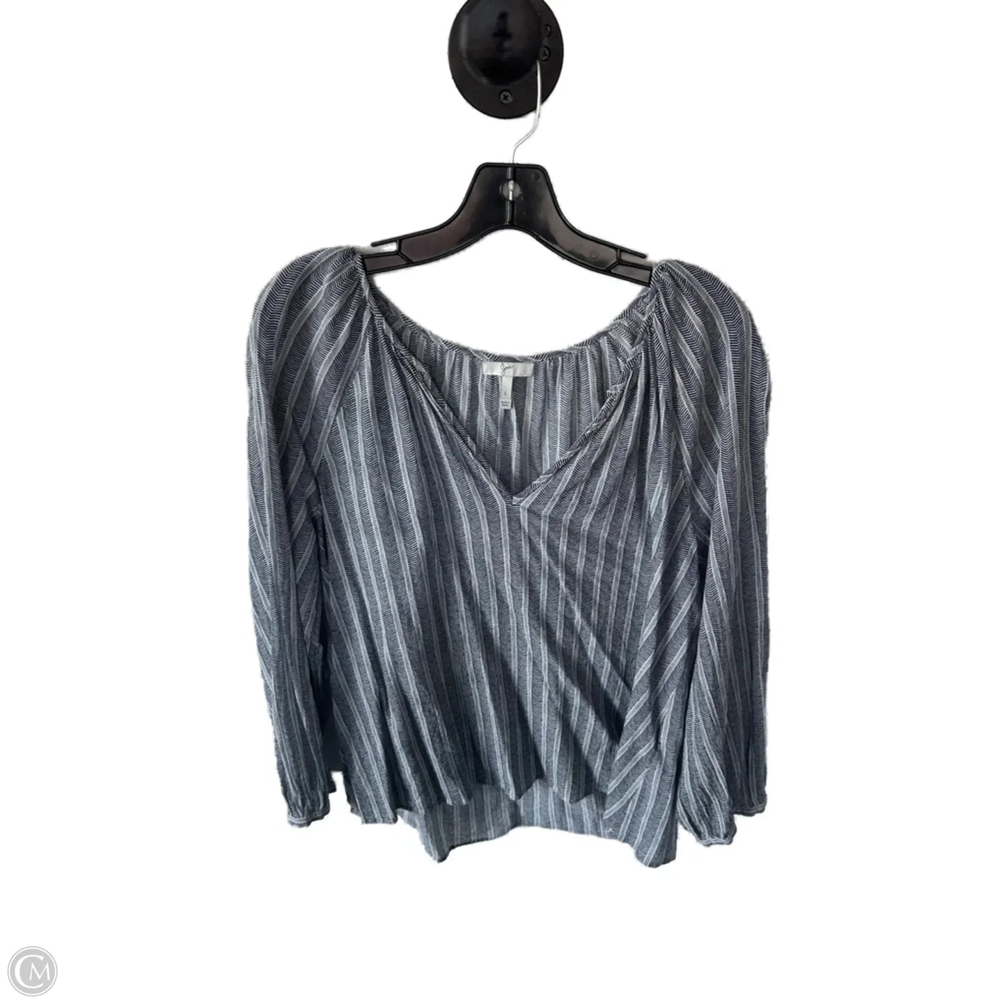 Top Long Sleeve By Joie In Black & White, Size: L