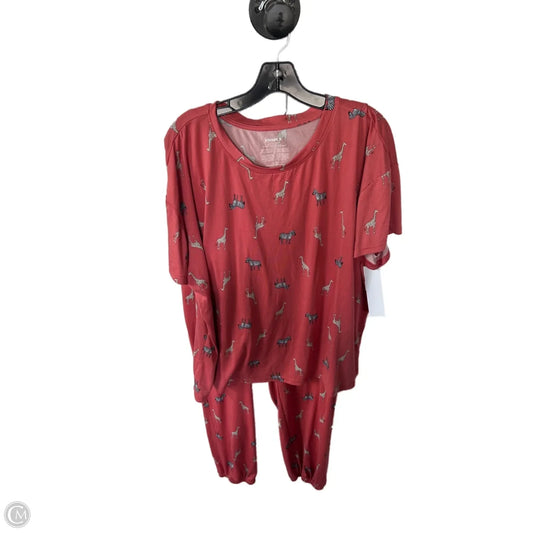 Pajamas 2pc By Joyspun In Orange, Size: 2x