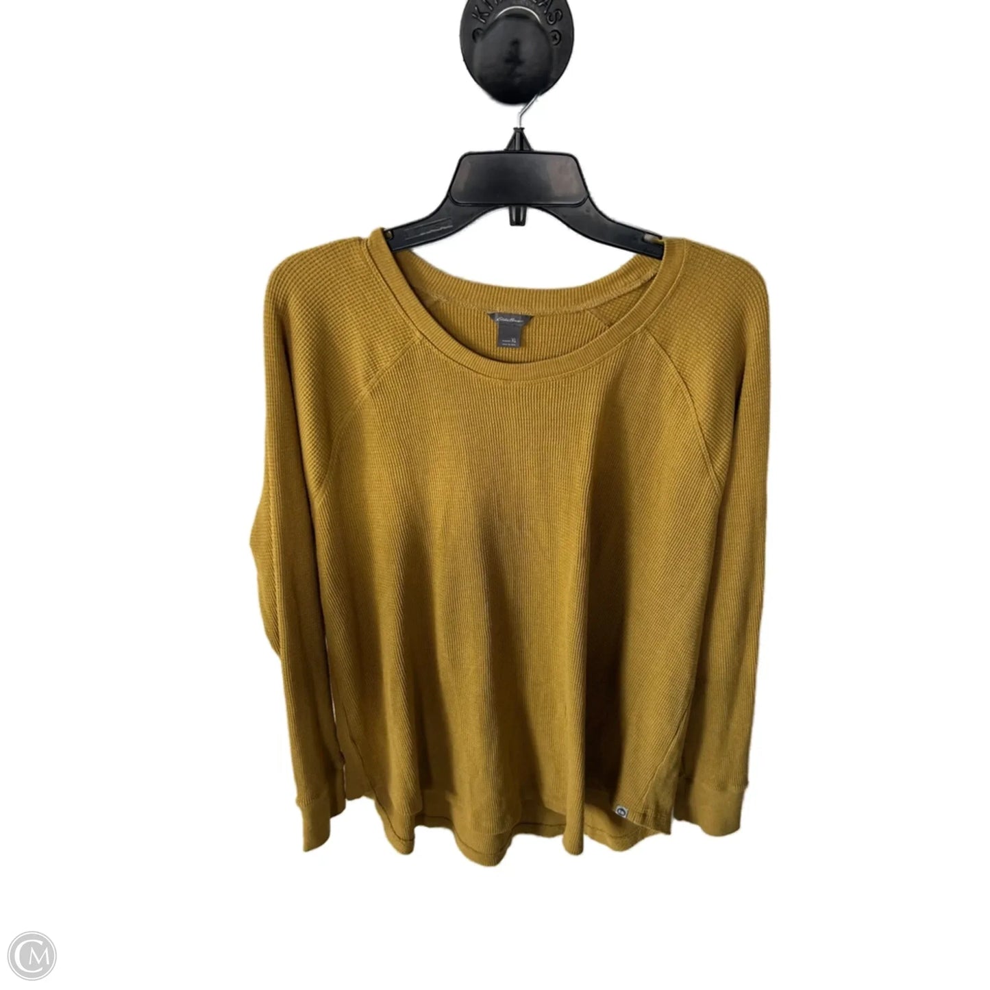 Top Long Sleeve By Eddie Bauer In Yellow, Size: Xl