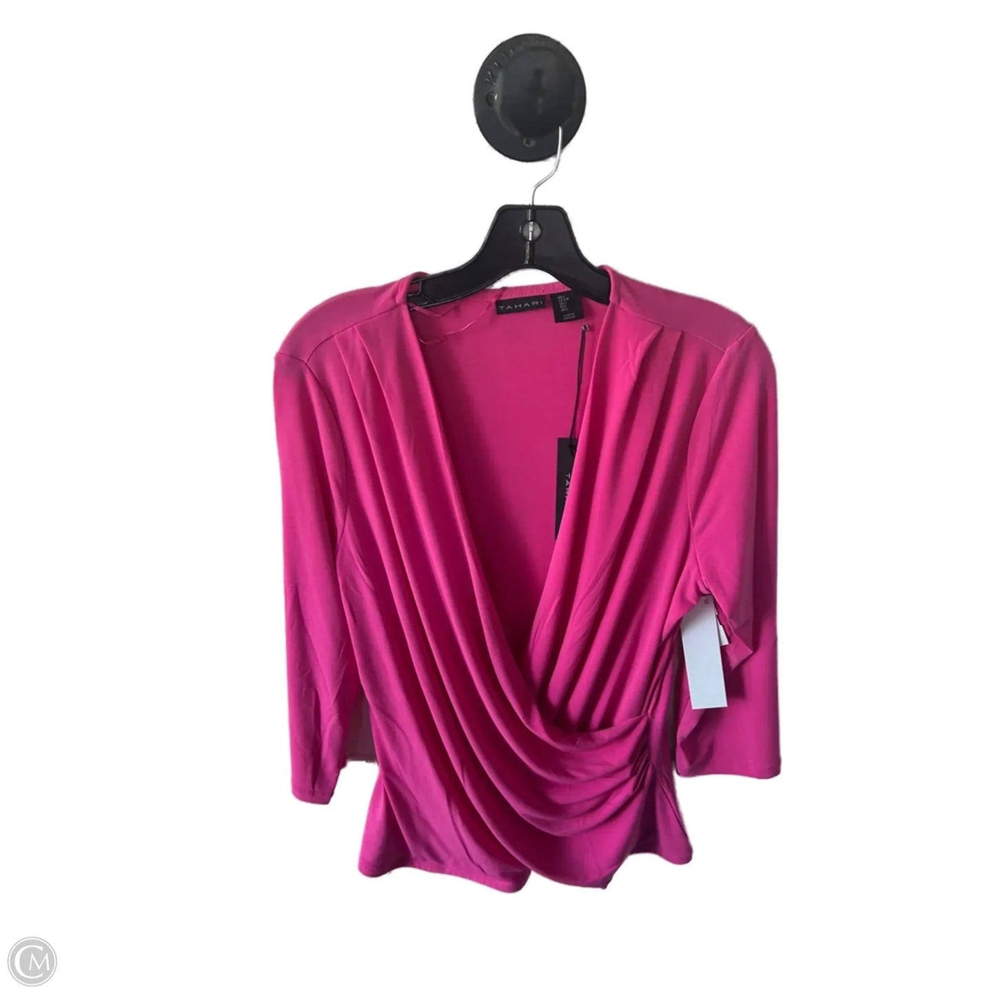 Top Long Sleeve By Tahari By Arthur Levine In Pink, Size: L